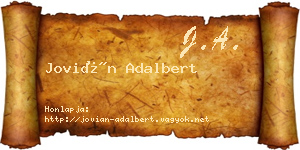 Jovián Adalbert névjegykártya